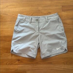 Nike Women's Light Polka Dot Gray Athletic Shorts